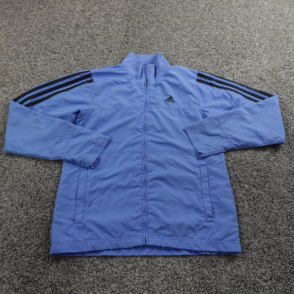 VTG Adidas Jacket‎ Mens S Blue Full Zip Track Windbreaker Coat Athletic 00s Y2K